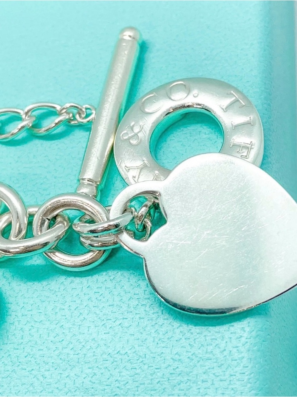🔥Tiffany & Co Return to Tiffany Heart Tag Toggle Necklace 16" Sterling925🔥 - Picture 14 of 17